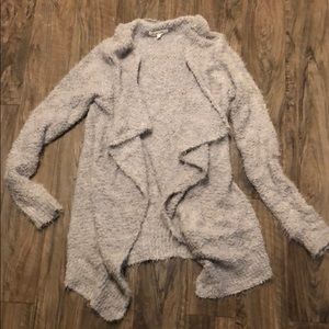 Grey open cardigan